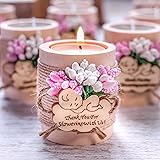 Ju's Favors Pack of 10 Wood Candle Holders,Baby
