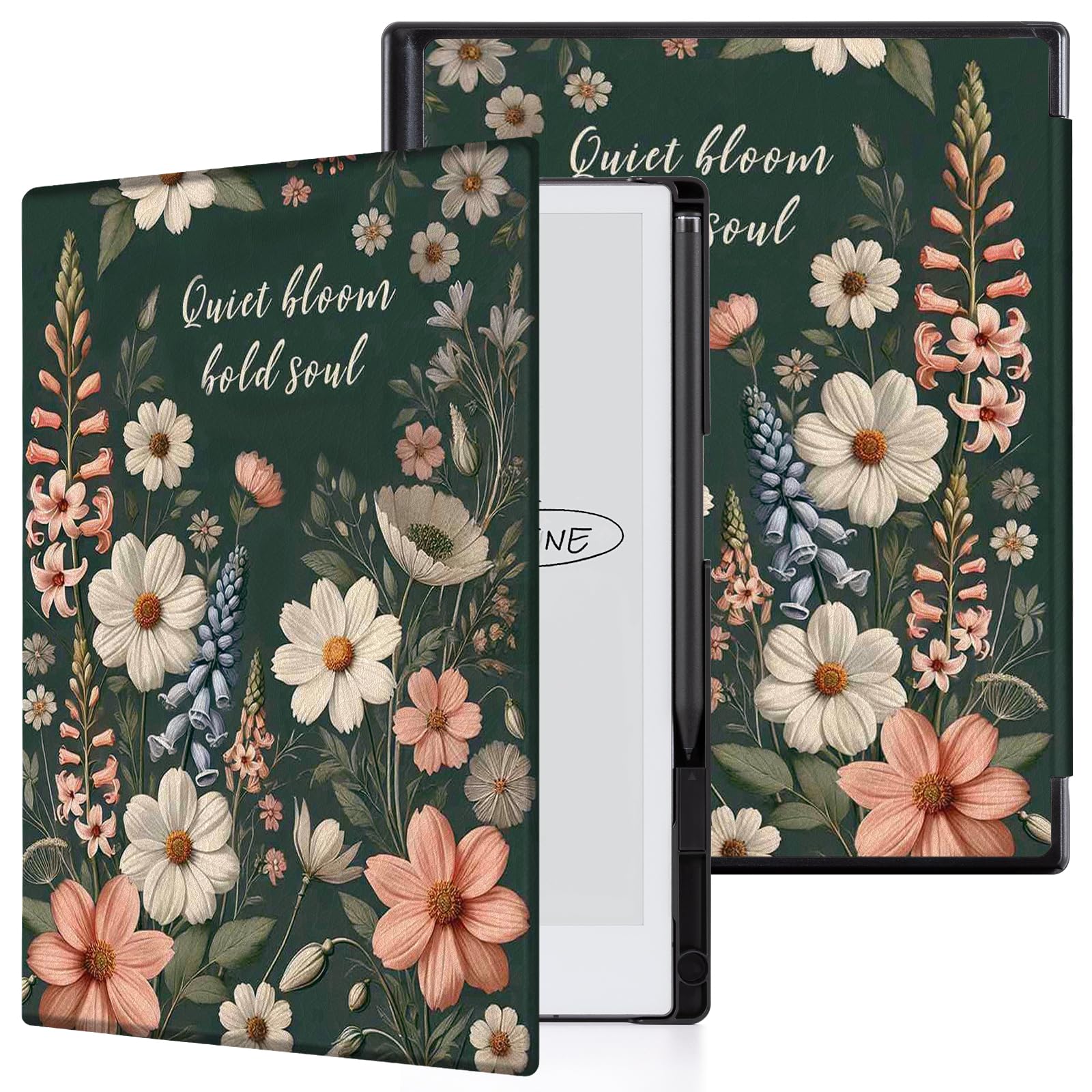 Photo 1 of CoBak Case for Remarkable 2 Paper Tablet - Lightweight and Hard Back Shell Protective Book Folio Cover with Built-in Pen Holder - Only for 10.3" 2020 Released (Quiet Bloom)