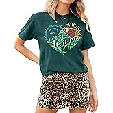 MAPICK Women Vintage Free Bird Graphic T-Shirts Band Music Tees Short Sleeve Tee Tops Country Concert Clothing