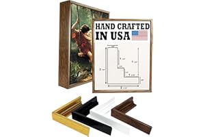 WHOLESALE ARTS AND FRAMES Floating Picture Frame 18x26 Walnut 2-1/8" Deep 3D Floater Frames for Canvas Paintings,Prints.18x26 Canvas Frame Walnut. Factory Assembled Floater Frame for Streched Canvas 1/2" to 1-3/4".Polystyrene-Quality Alternative to Wood, Metal