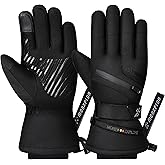 MORXPLOR Winter Ski Snow Gloves Men Women,Windproof Touchscreen Snowboard 3M Thinsulate Insulated Warm Winter Snowmobile Gloves