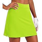 Ekouaer 16“ Golf Skorts for Woman with Inner Pockets Silicone Grippers Tennis Skirt Quick Dry Athletic Pickleball Skort