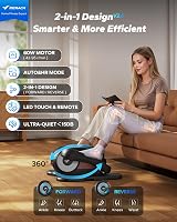 MERACH Under Desk Elliptical Machine 12 Speeds Quiet with Remote Control view 2
