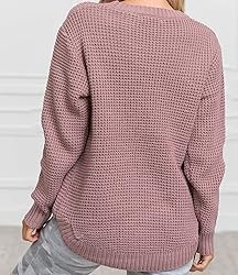 ZESICA Women's 2024 Fall Long Sleeve Crew Neck