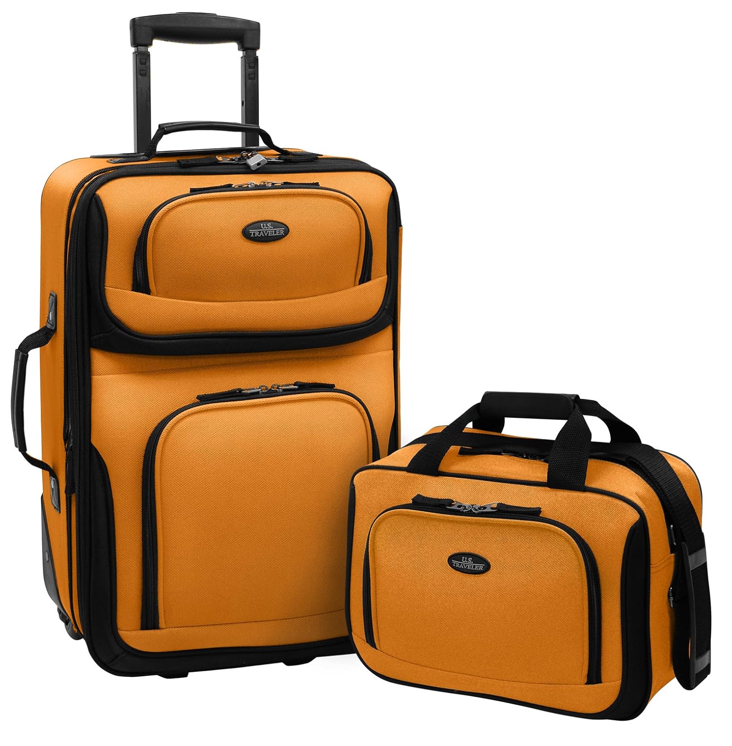 U.S Traveler Rio Two Piece Expandable Carry-on Luggage Set 