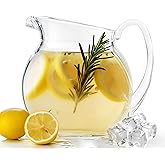 KLIFA- BOISE- Sturdy Acrylic Pitcher, Shatter-proof Water Jug, BPA-Free, Plastic Drinkware, Great for Iced Tea, Sangria, Lemonade, and Juice, Clear, (50 oz)