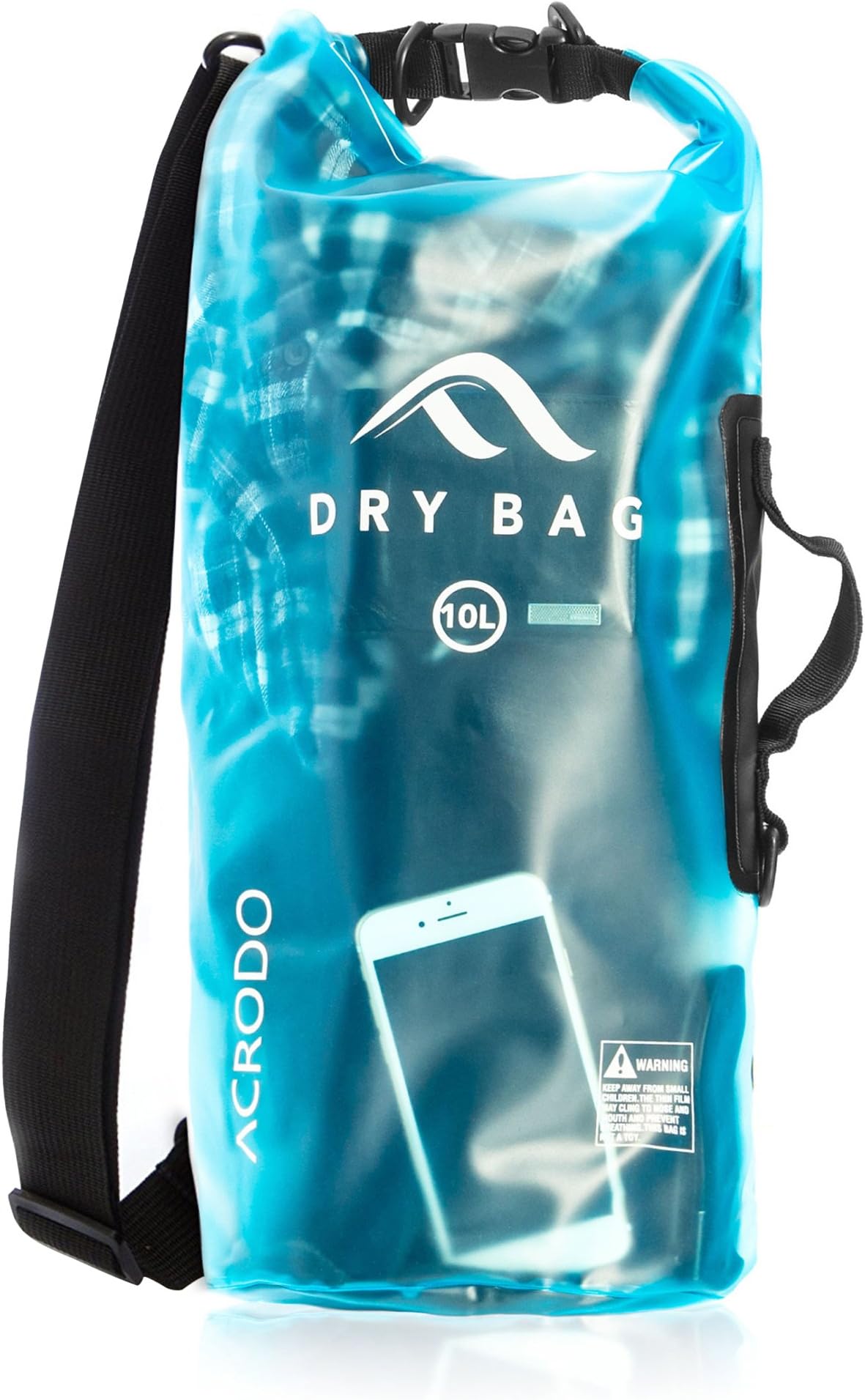 Acrodo Waterproof Dry Bag - 10 & 20 Liter Floating Dry Sacks for Beach, Strong & Durable Outdoor Bags for Kayaking, Swimming, Boating, Camping, Hiking, Travel & Gifts