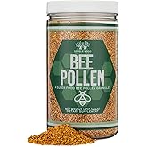 Bee Pollen Supplement - 1lb (16 OZ) of Raw Bee Pollen Granules (151 Servings of 3 Grams Each with Scoop) Superfood High in Vitamins, Minerals, and Protein by Double Wood