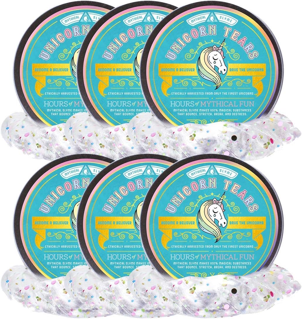 Mythical Slyme Unicorn Slime Putty - Crystal Clear Glitter Slime -Sensory Play Stress Reliever - Hand and Occupational Therapy Putty