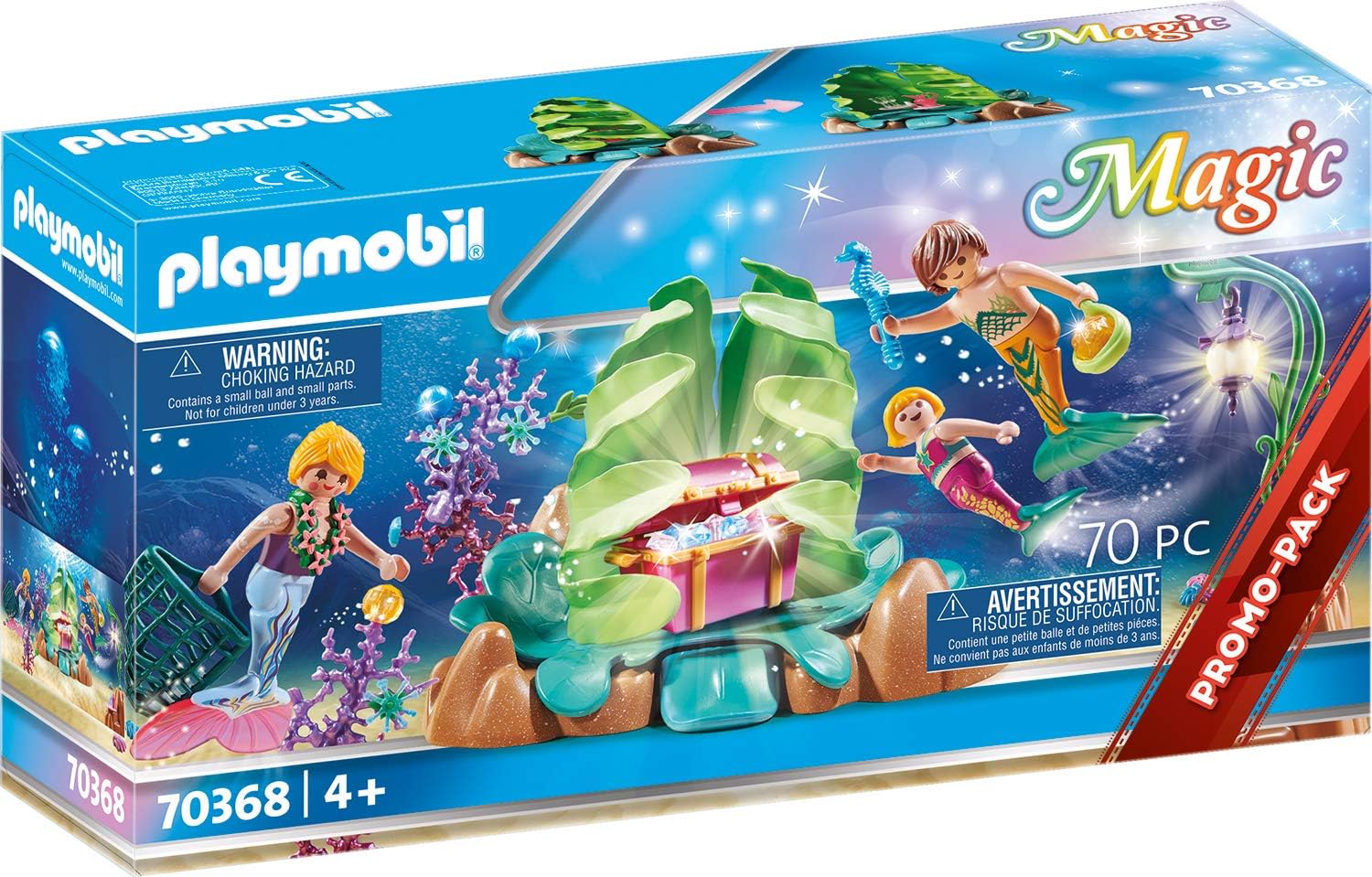 Amazon.de:PLAYMOBIL Magic 70368 Korallen-Lounge der Meerjungfrauen, Mit