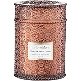 LA JOLIE MUSE Hearth & Velvet Flames Candle – Saffron, Clove & Vanilla | 19 oz Large Wooden Wick Soy Candle | 90 Hours Clean Burn | Gift-Ready for Any Occasion | Elegant Home Décor