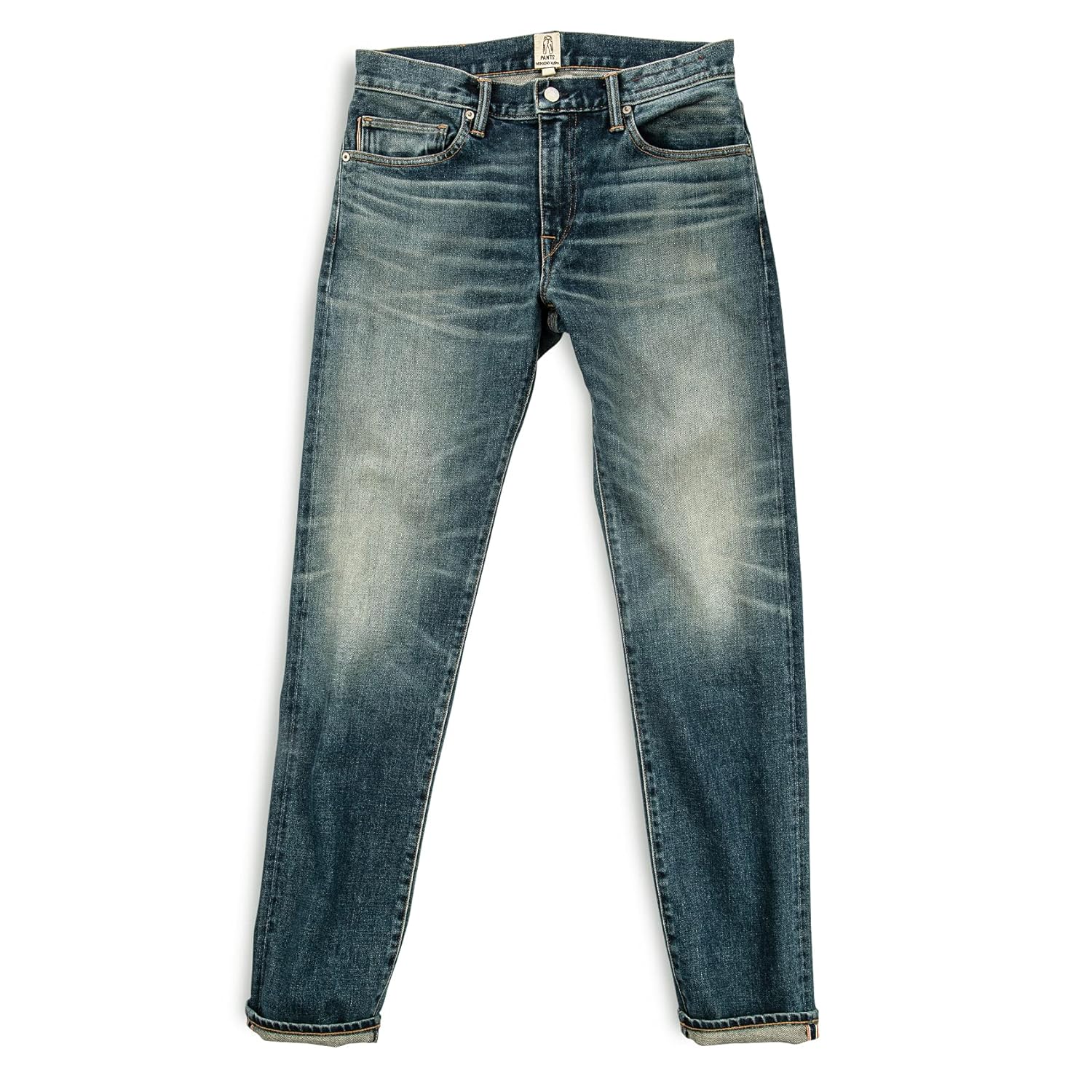 Buy HIROSHI KATO Slim fit Jeans The Pen 14 oz Slash Indigo Washed 38 4