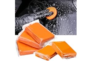 YOMAGINE Car Clay Bar 5 Pack 500g, Premium Grade Clay Bars Auto Detailing Magic Clay Bar Kit with Towel Clay Bar Cleaner with Washing and Adsorption Capacity for Car Wash Car Detailing Clean,Glass (Orange)
