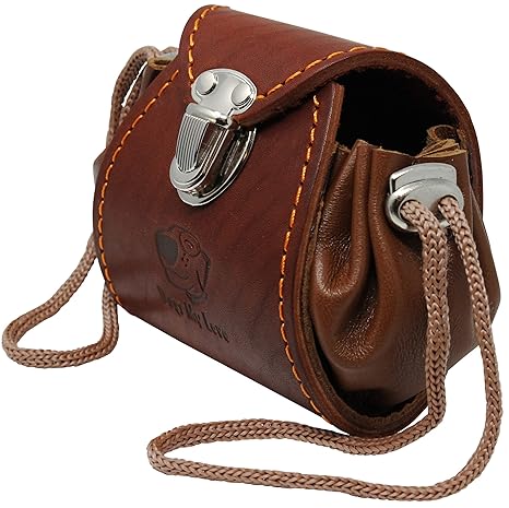 leather dog treat bag