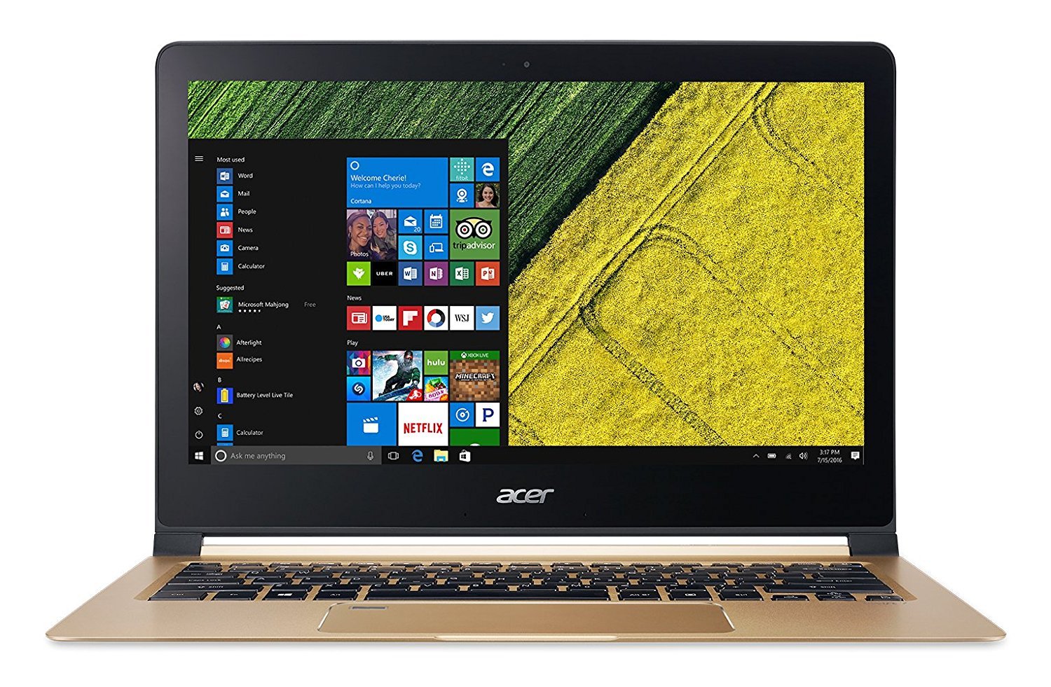 Amazon.com: Acer Swift 7, 13.3" Full HD, 7th Gen Intel Core i7-7Y75, 8GB  LPDDR3, 512GB SSD, Windows 10, Luxury Gold SF713-51-M51W: Computers &  Accessories