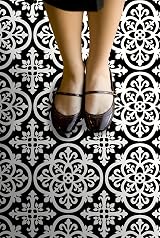 FloorPops Gothic Peel & Stick Floor Tiles Black Set of 10 12 x 12 in view 4