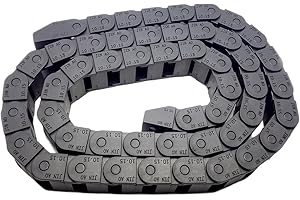 CGJIOGUJIO 2M 2000mm Black Long Nylon Cable Drag Chain Wire Carrier 10 x 15mm