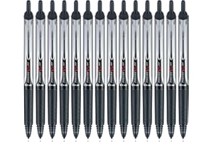 Pilot, Precise V5 RT Refillable & Retractable Rolling Ball Pens, Extra Fine Point 0.5 mm, Black, Pack of 14