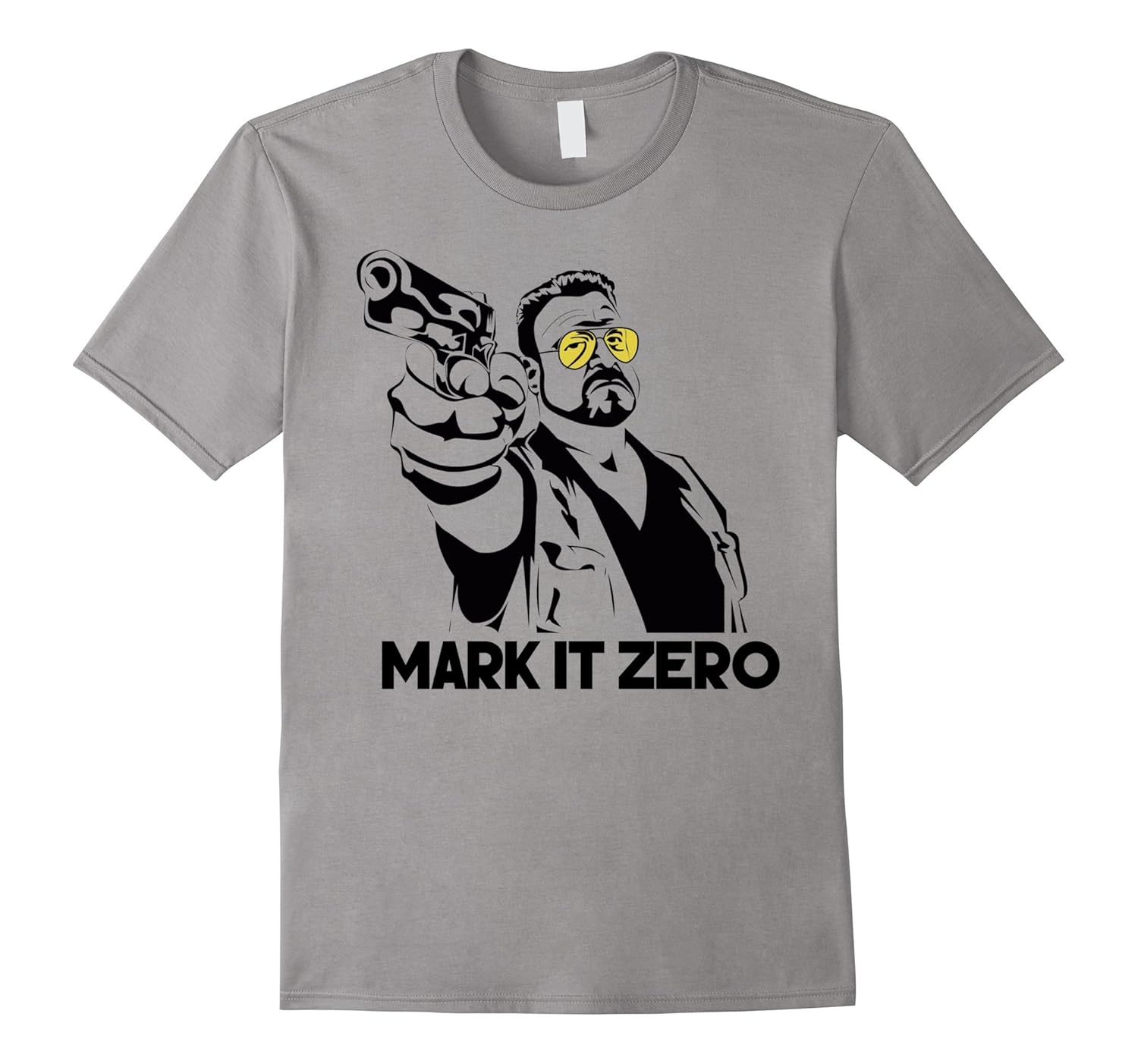 Mark It Zero Funny Bowling Gun Tee Shirt-BN