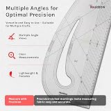 Liquidraw Pattern Maker Perspex Ruler 43 x 19 cm Bevelled Edge Pattern Tool view 3