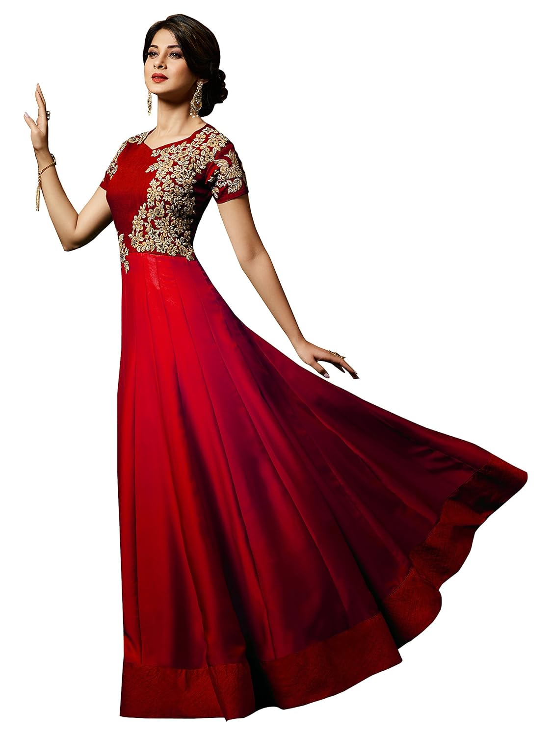 amiira women's red gown (1153-red-gown_freesize)