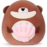 Colliyarko Original 12-inch Large Otter Plush Pillow Stuffed Animal Toy,Big Cute Soft Toys Fat Kawaii Cuddle Plushie Toy,Gift for Kids Girls Family