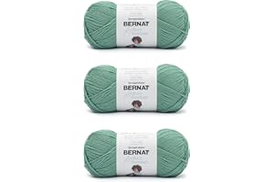 Bernat Softee Cotton Pool Green Yarn - 3 Pack of 120g/4.25oz - Nylon - 3 DK (Light) - 254 Yards - Knitting, Crocheting & Crafts