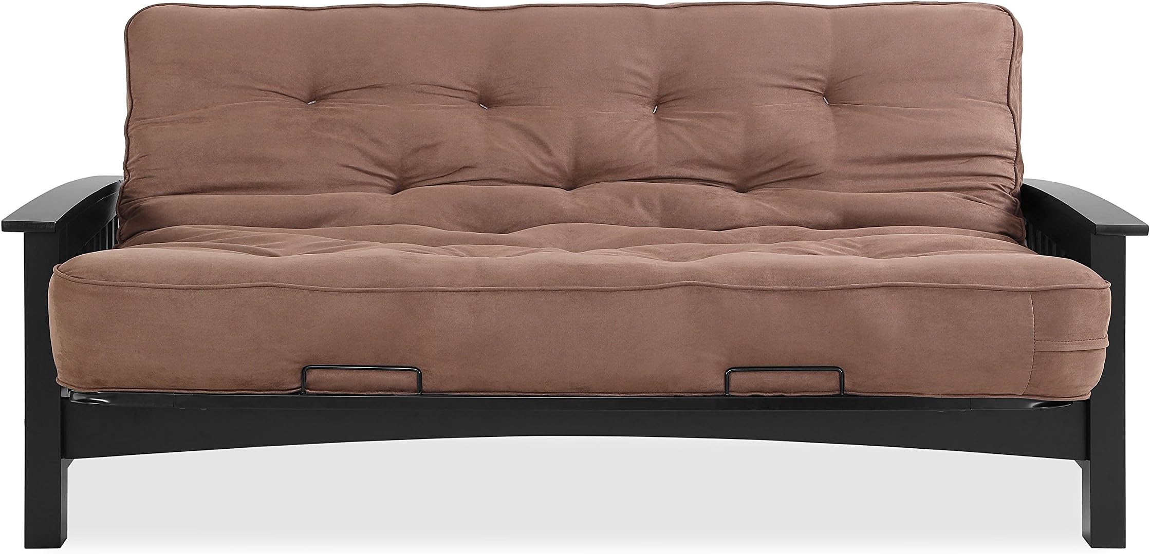 Sofas 2 Go Denver Wenge Futon Frame W/ 8" Pocketed Coil Innerspring Futon Futon Frame with Mattress One Size Chocolate