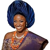 Nigerian Women's hat African gele Head wrap for Women,auto gele Nigerian Headwear,Turbans for Women Weddings Parties Event