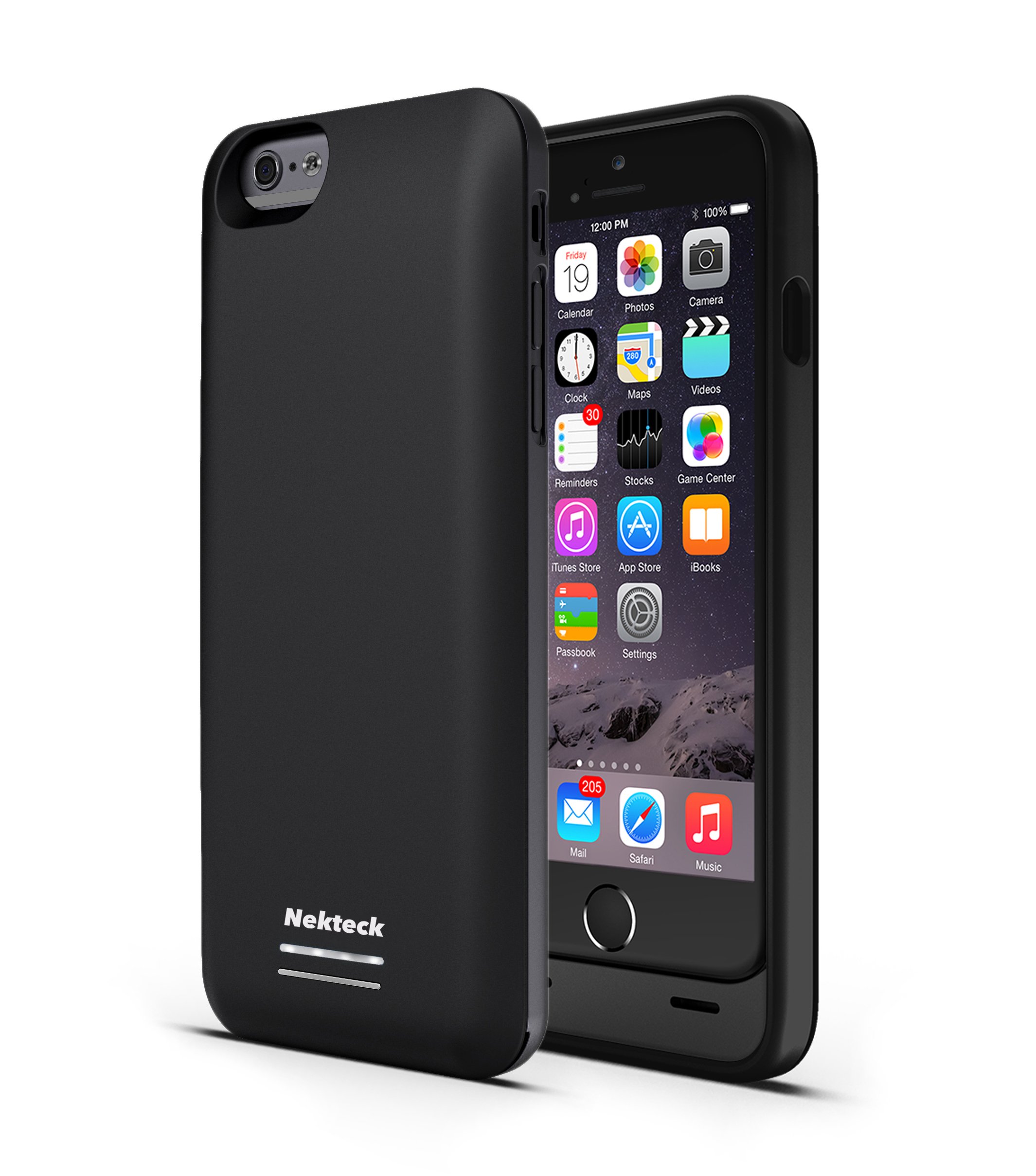 Nekteck iPhone 6S 6 Battery Case, [Apple MFI Certified] 3100mAh iPhone 6S / iPhone 6 Battery Case External Protective Charger Charging Case Backup Pack Cover Juice Bank for iPhone 6/ 6s (Black)