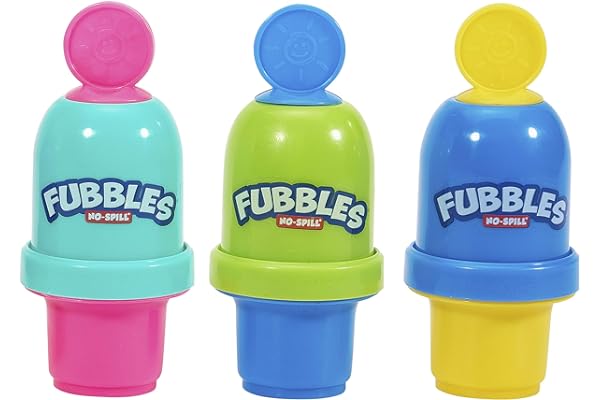 Little Kids Fubbles No-Spill Mini Bubble Tumbler (3 Pack), Multi (99630)