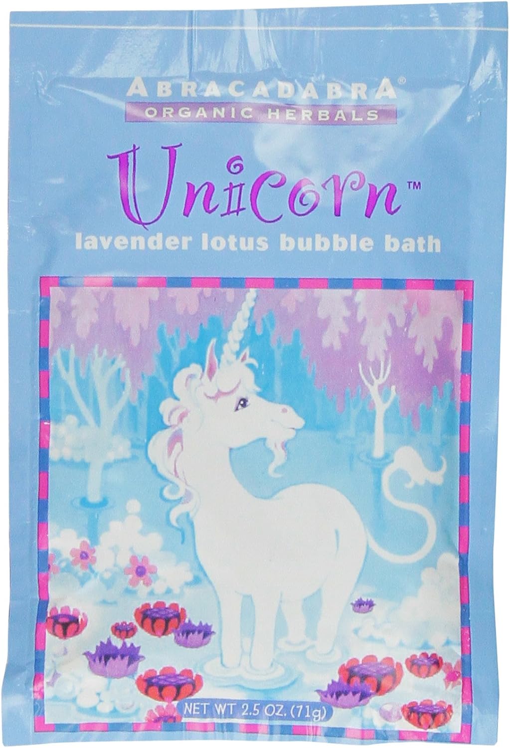 Abracadabra Organic Herbals Bubble Bath, Unicorn Lavender Lotus, 2.5 Ounce