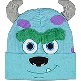 Disney Monsters Inc. Sulley Beanie Embroidered 3D Character Face Design Costume Hat