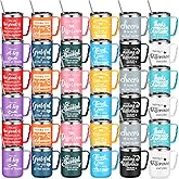 Umigy 36 Pcs Employee Appreciation Coffee Mug Gift Bulk Thank You 17oz Drinking Cup Stainless Steel Insulated Travel Tumbler Social Worker Office Gifts for Coworker Staff Nurse Women Teacher