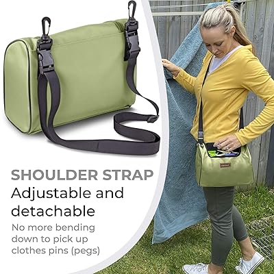 Buy Xl Zip Top Pin Bag With Shoulder Waist Strap Double Clips For A Secure Fit On A Washing Line Durable As A Pin Basket Room For 300 Pins