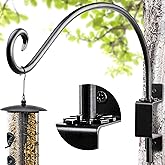 AJART Bird Feeder Hangers Outdoor: 16-Inch Swivel Hanging Plant Bracket for Wall Mount - Swivel Plant Hook for Flower Basket
