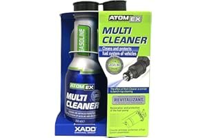 XADO Atomex Multi Cleaner - Fuel System Cleaner for Gasoline Engines - Fuel Injector Cleaner Additive Treats 10-15 gal of Gasoline - Cleans Injector Nozzles, Inlet Valve and Combustion Chamber (250ml)