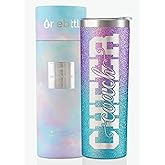 Onebttl Cheer Coach Gifts - 20oz/590ml Stainless Steel Skinny Insulated Tumbler With Straw, Lid - Gift for Cheerleading or Cheerleader Coach, Women, Her, Female