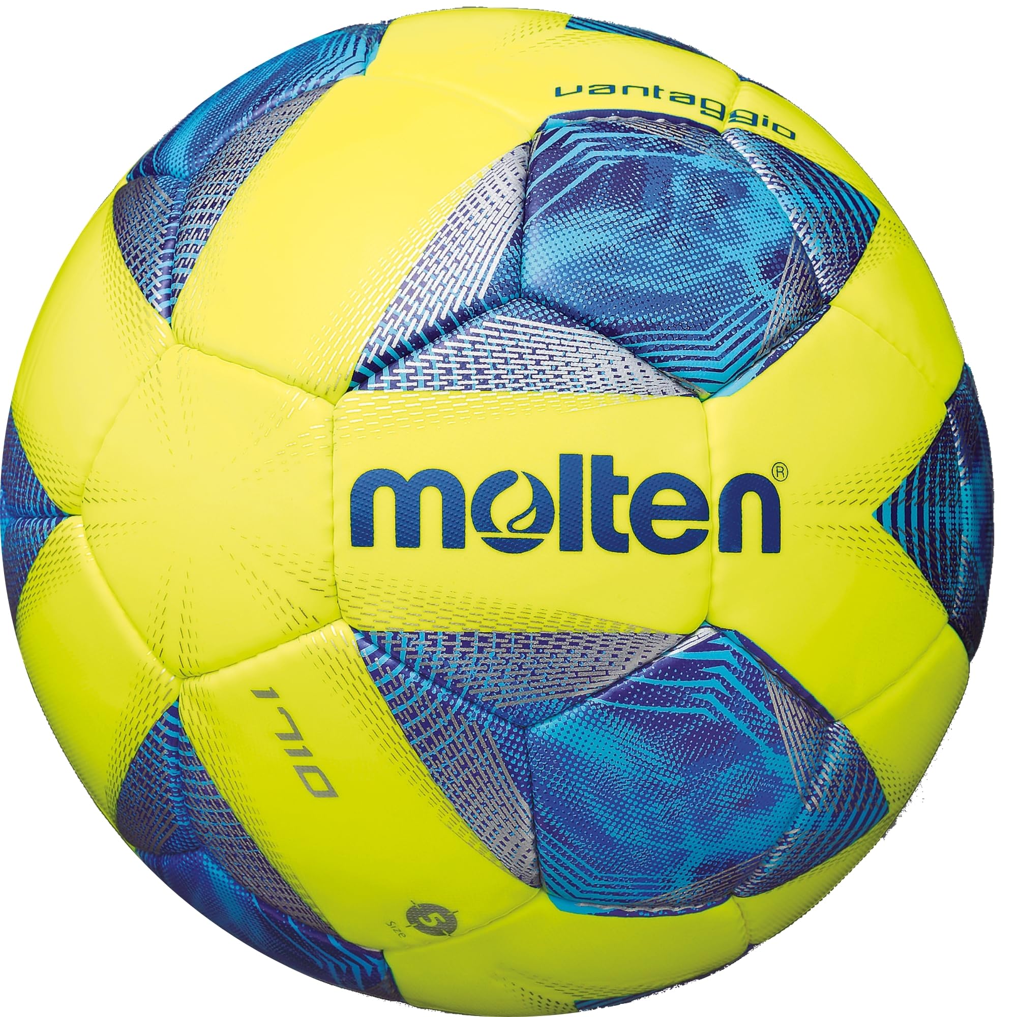 Molten 1710 Vantaggio Football | Superior Training Practice Ball | Extra Durable PU/PVC Cover For Multi-Surface Play | Size 4 - For Boys and Girls Aged 9 to 14 | Fluorescent Yellow