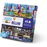 Crocodile Creek Above + Below 60-Piece Jigsaw Floor Puzzle - Fun Floor Puzzles for Kids Ages 4-8, Big City