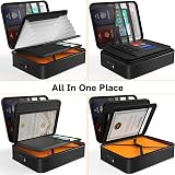 Noiposi Fireproof Document Box 5200℉ Insulated Waterproof with Lock A4 view 3