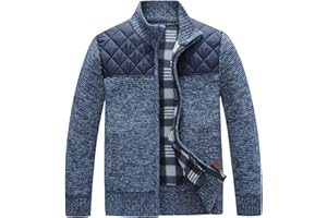 Lamgool Boys Cardigan Sweater Full Zip Knitted Thicken Coat with Soft Fleece Lining for Fall Winter