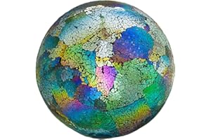 A TING Gazing Ball Mosaic Gazing Ball Colorful Globe for Yard Garden Home Outdoor Patio Decor,10 inch