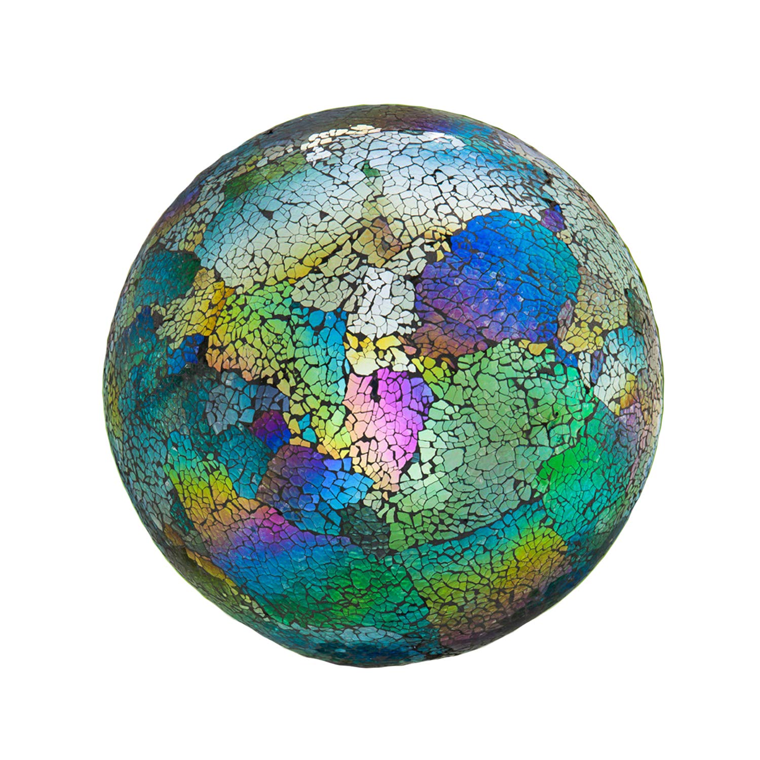 10" Mosaic Colorful Gazing Globe Mirror Ball for Outdoor Yard Garden