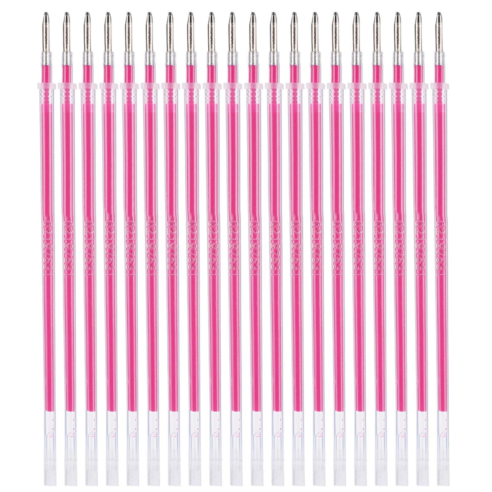 Pssopp 100Pcs Red Heat Erasable Pens Refill, Fabric High Temperature Disappearing Pens Refill Fabric Marker Pen Set for Fabric Quilting Sewing Dressmaking