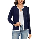 Totatuit Womens Long Sleeve Knitted Zip Up Sweater Lightweight Cardigans Zipper Sweatshirts Jacket No Hood