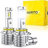 AUXITO H10 9145 LED Fog Light Bulbs, 6500K Ultra White 1000% Increased Brightness, Precision 1:1 Mini Design, Simple Plug Play Installation, Stable Illumination, 99% Vehicles Supported, Pack of 2