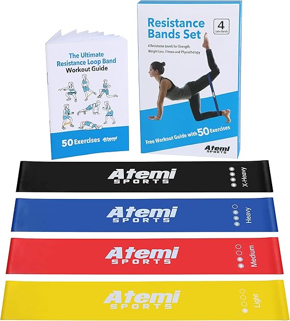 RESISTANCE BANDS Exercise Bands Set of 4 Mini Resistance Loops plus