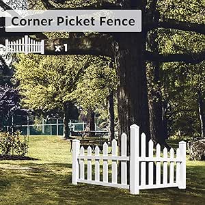 Amazon Com Ecoopts 38 X 95 Vinyl Corner Picket Enclosure Fence