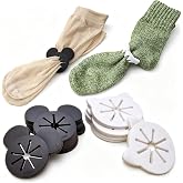 Cooplay 20PCS Sock Rings, Clips, Holders Locks Washing Sorters Laundry Storage Organization for Washing and Dryer Machine, Soft Rubber Keepers, Black Mouse/Bear and White Cat Pattern